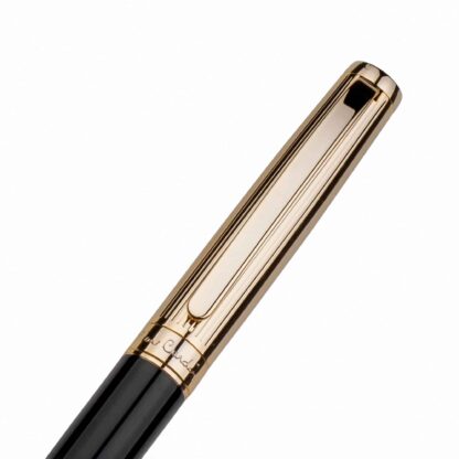 Stylo Pierre Cardin Roller Plaqué Or et Noir – Image 2