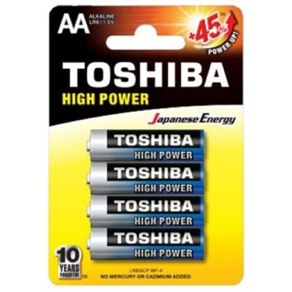 Blister 4 Piles Toshiba LR6 AA