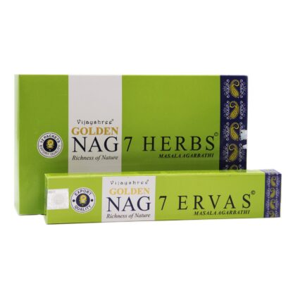 Encens Golden Nag 7 Herbes 15g (12 paquets)