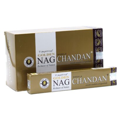 Encens Golden Nag Chandan 15g (12 paquets)