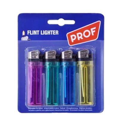 Briquet Jetable Prof (Blister de 4 briquets)