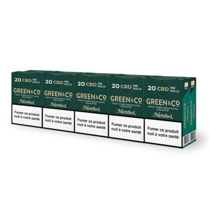 Cigarette Pré-Roll Green & CO Menthol (Cartouche de 10 paquets)