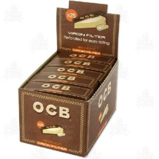 Filtres en carton OCB Virgin non blanchi (Boite de 25 carnets)