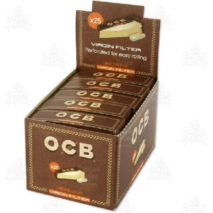 Filtres en carton OCB Virgin non blanchi (Boite de 25 carnets)