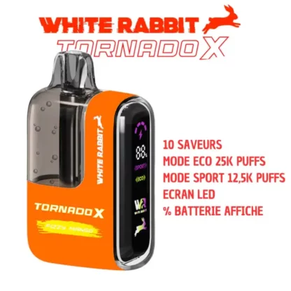 Tornado x 25000 Puff White Rabbit 2% Nicotine (100% légale)