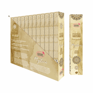 Encens Perma Nature Mystica Bois de Santal Labellisé Ecocert-Fair Trade 15g (Boite de 12 paquets)