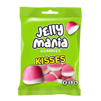 Bonbon Jelly Mania Bisous Fraise (18 sachets de 100g)