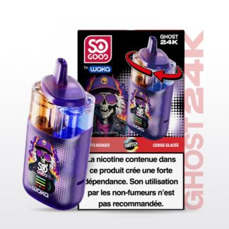 Puff So Good Ghost 24k Fruits rouges et Cerise Glacée 18mg Nicotine (100% légale)