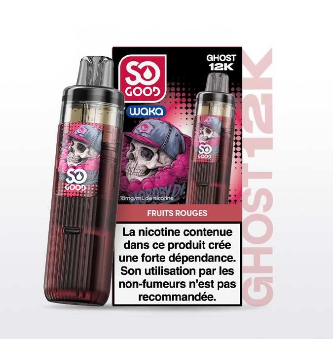 Puff So Good Ghost 12k Fruits Rouges 18mg Nicotine (100% légale)