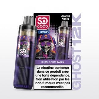 Puff So Good Ghost 12k Bubble Gum Raisin 18mg Nicotine (100% légale)