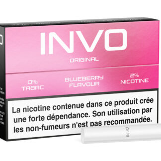Paquet 20 Sticks Invo Original Blueberry 2% Nicotine (Cartouche de 10 paquets)