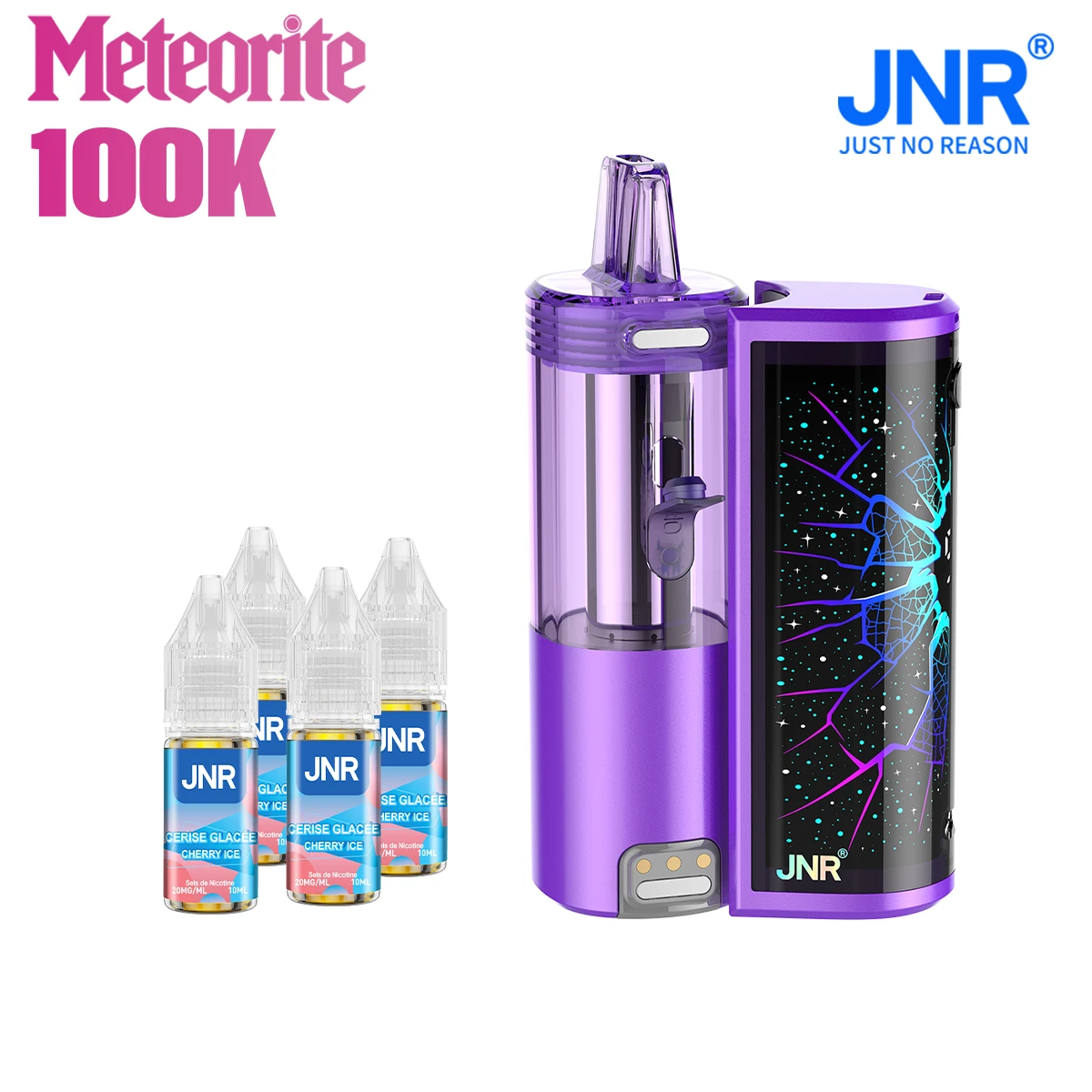 Puff JNR Météorite 100k Cherry Ice 2% Nicotine (100% légale)