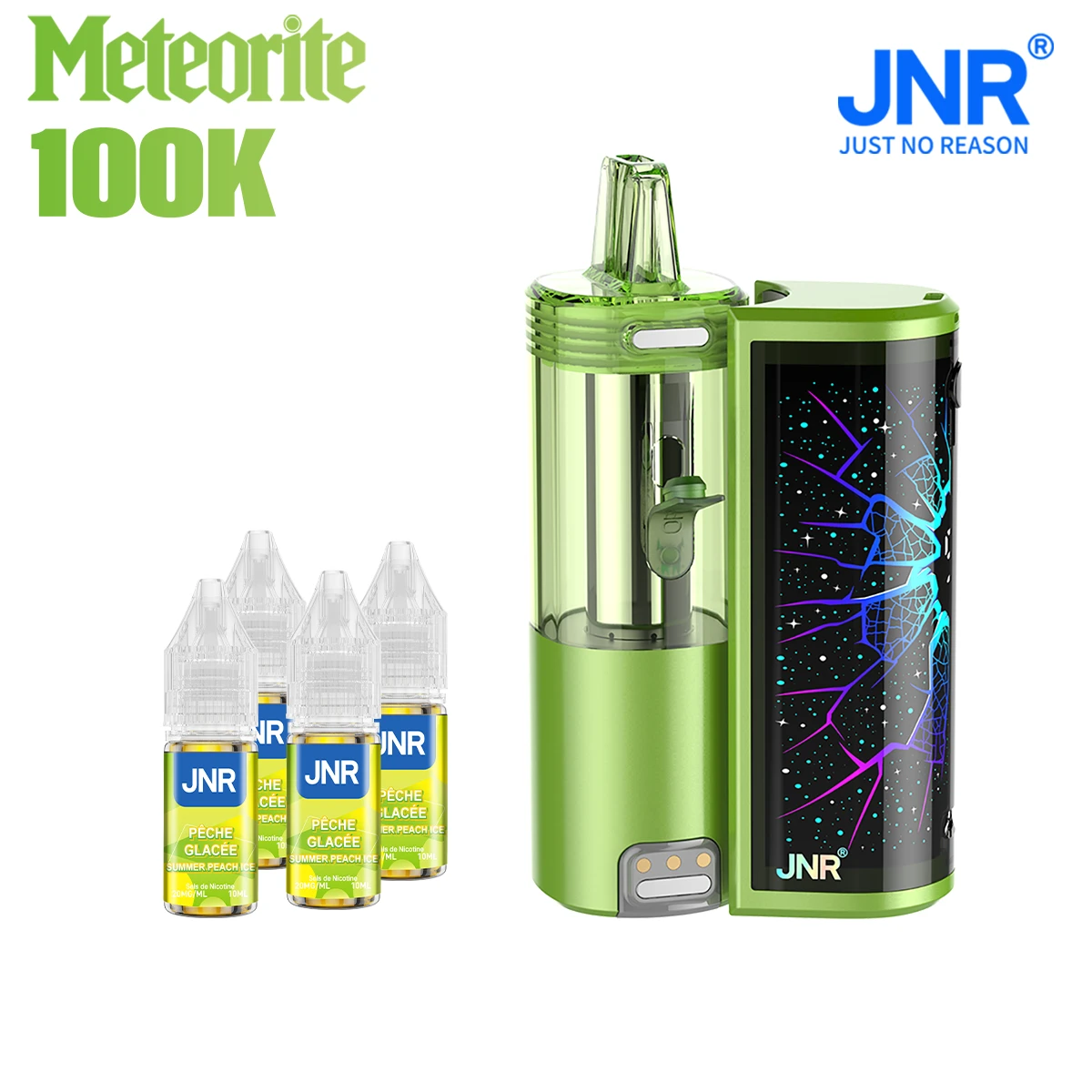 Puff JNR Météorite 100k Summer Peach ice 0% Nicotine (100% légale)