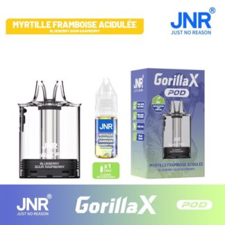 Cartouche Gorilla X + 1x10ml - 20mg - JNR (Saveur :Blueberry Sour Raspberry)